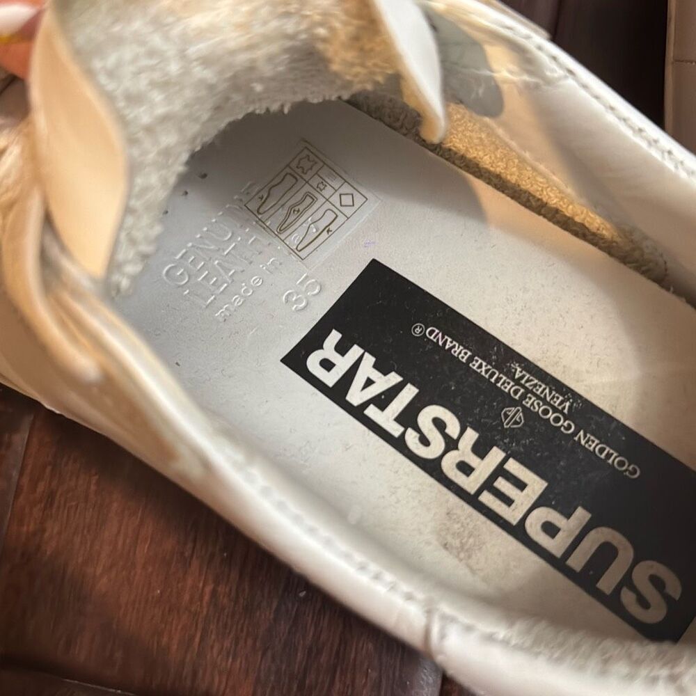 Golden Goose superstar White / Pink leather women's sneakers size 35 - Picture 9 of 9